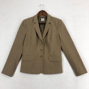 Halogen Women's Size S** Brown Single Breasted Three-Button Blazer Jacket